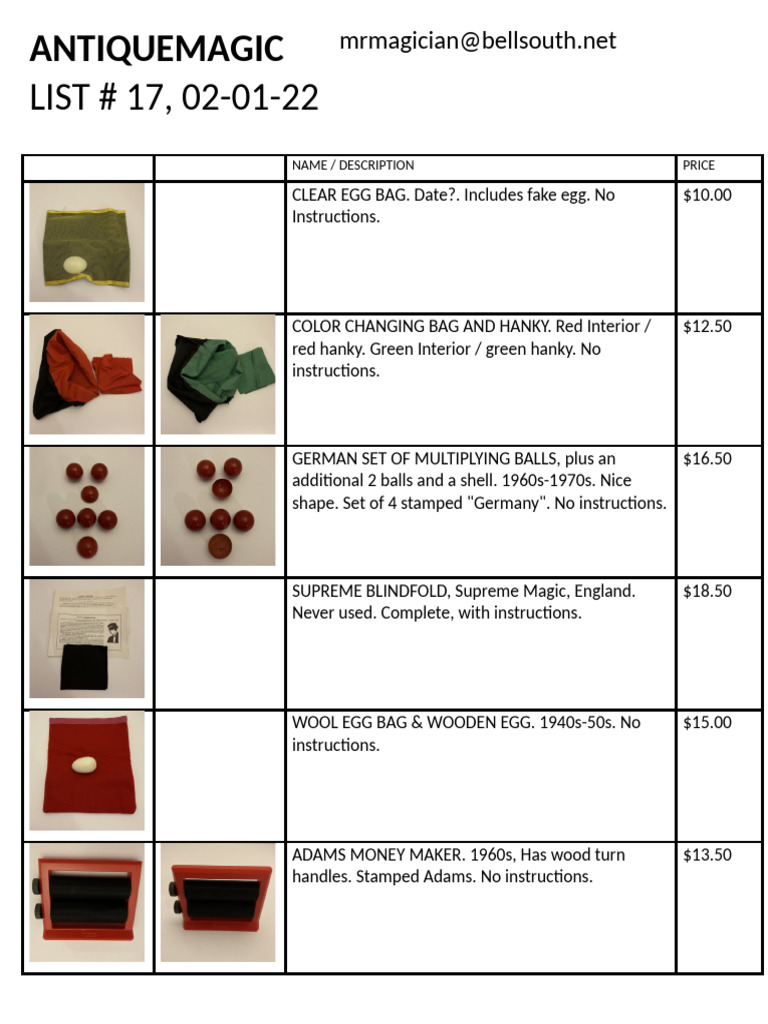 Vintage Magic Tricks and Collectibles | PDF | Magic (Illusion ...