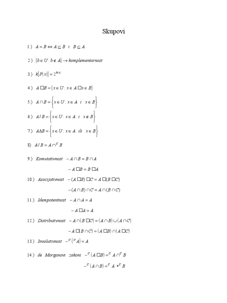 Matematika Formule | PDF