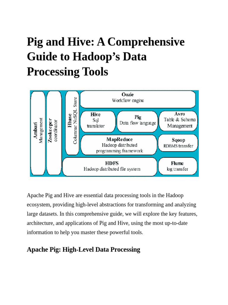 Comparing Apache Pig and Hive | PDF | Apache Hadoop | Information Science