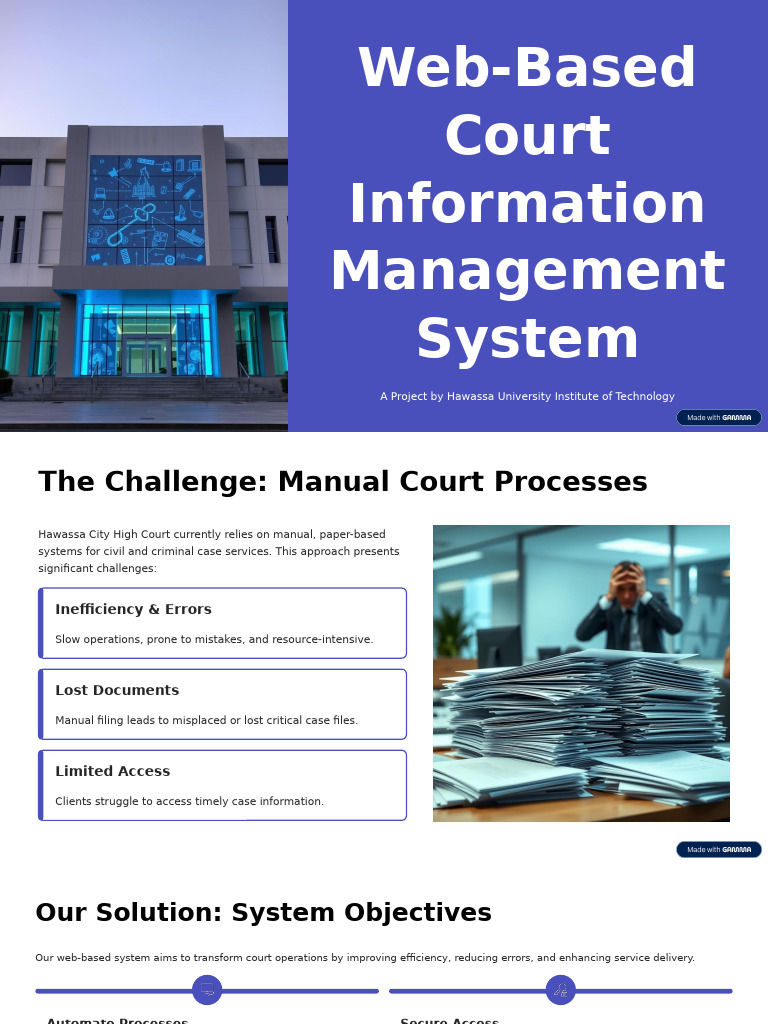 Web-Based Court Management System | PDF | Software Development Process ...