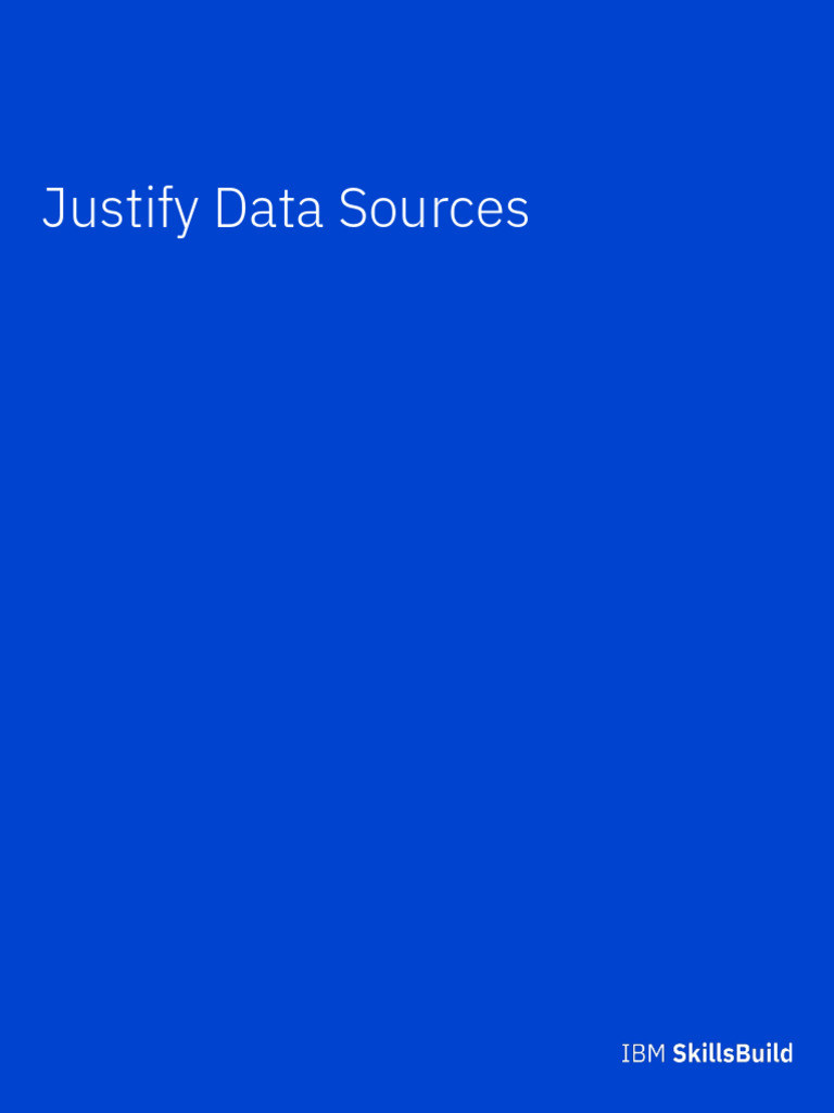 Justify Data Sources | PDF | Information Science | Data