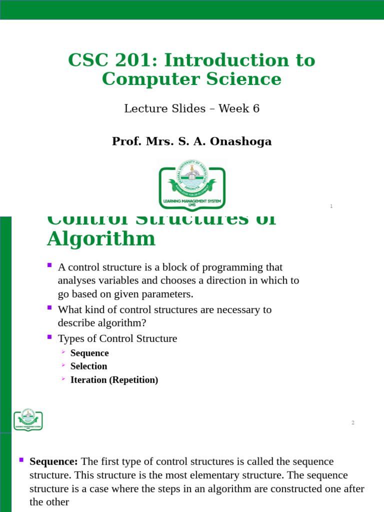 Control Structures in Algorithms | PDF | Control Flow | Iteration
