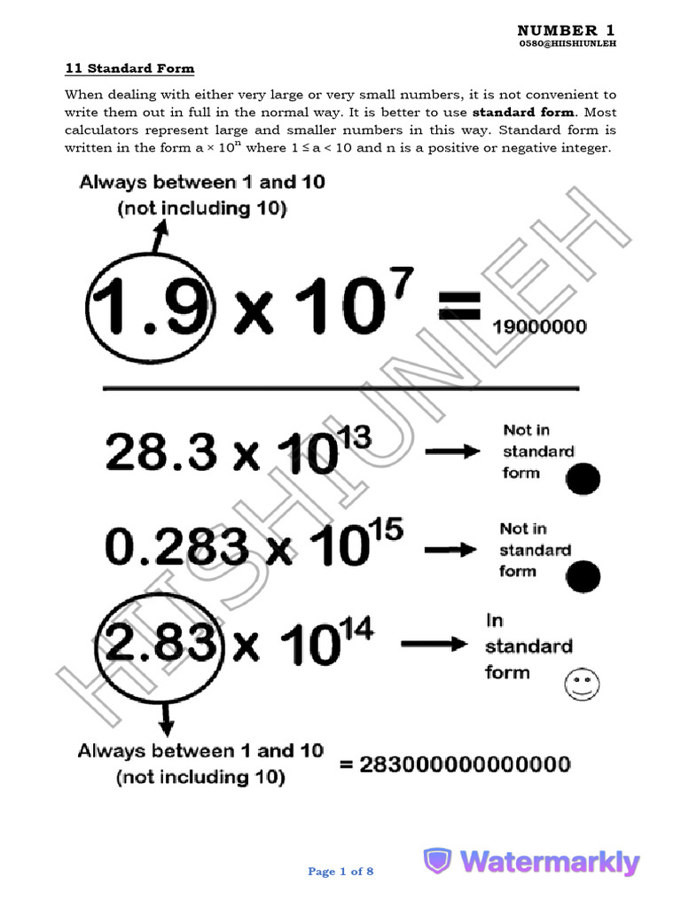 Understanding Standard Form in Math | PDF