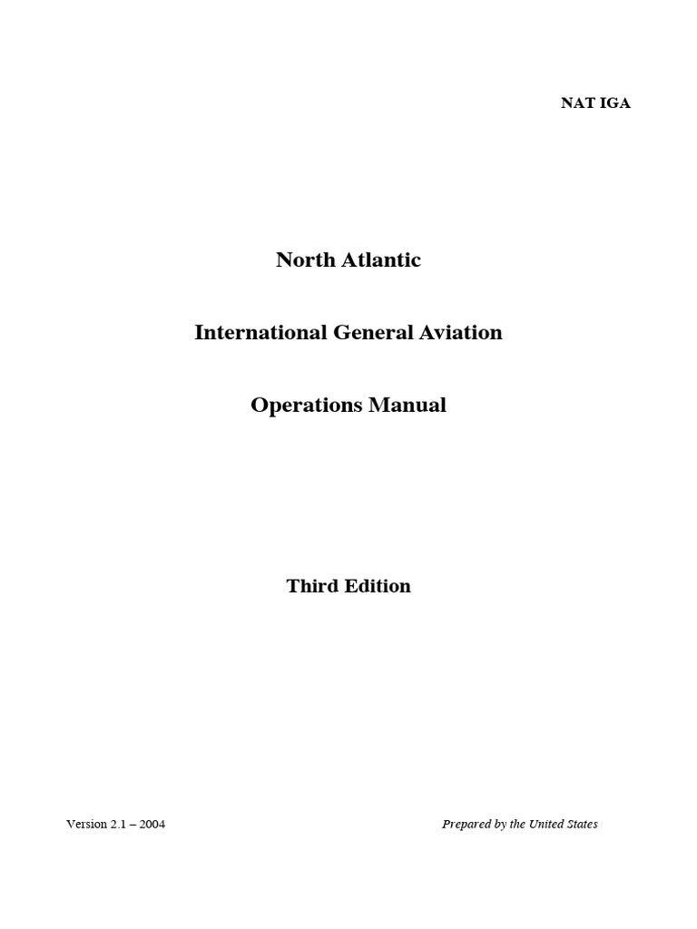 North Atlantic IGA Operations Manual | PDF | Instrument Flight Rules ...