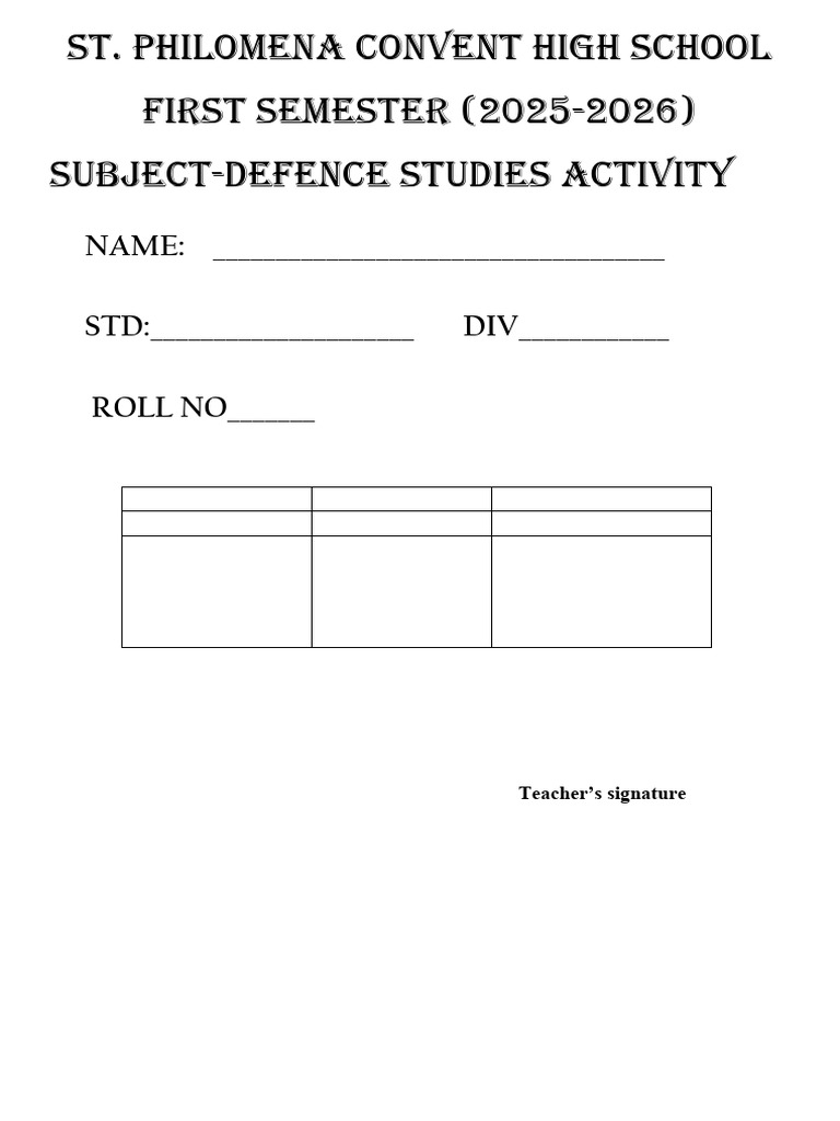 Defence Studies Activity Workbook | PDF | Courage