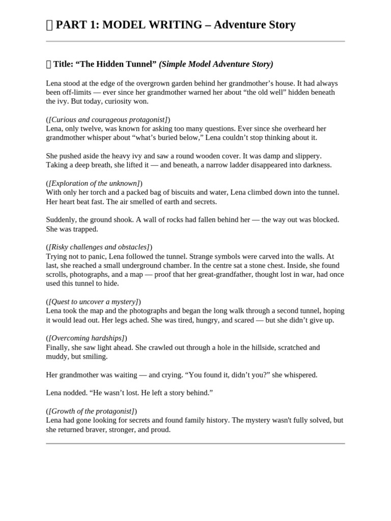 Adventure Story Writing Guide | PDF