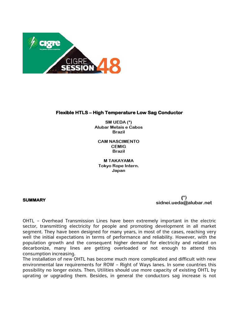 Flexible HTLS Conductors | PDF | Electric Power Transmission | Wire