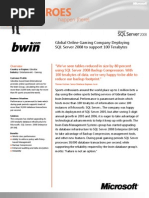 Bwin Online Gaming - SQL Server 2008 Case Study