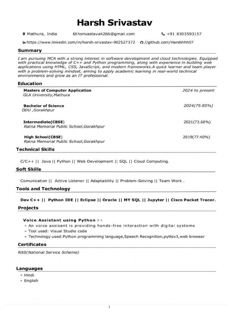 H Resume | PDF