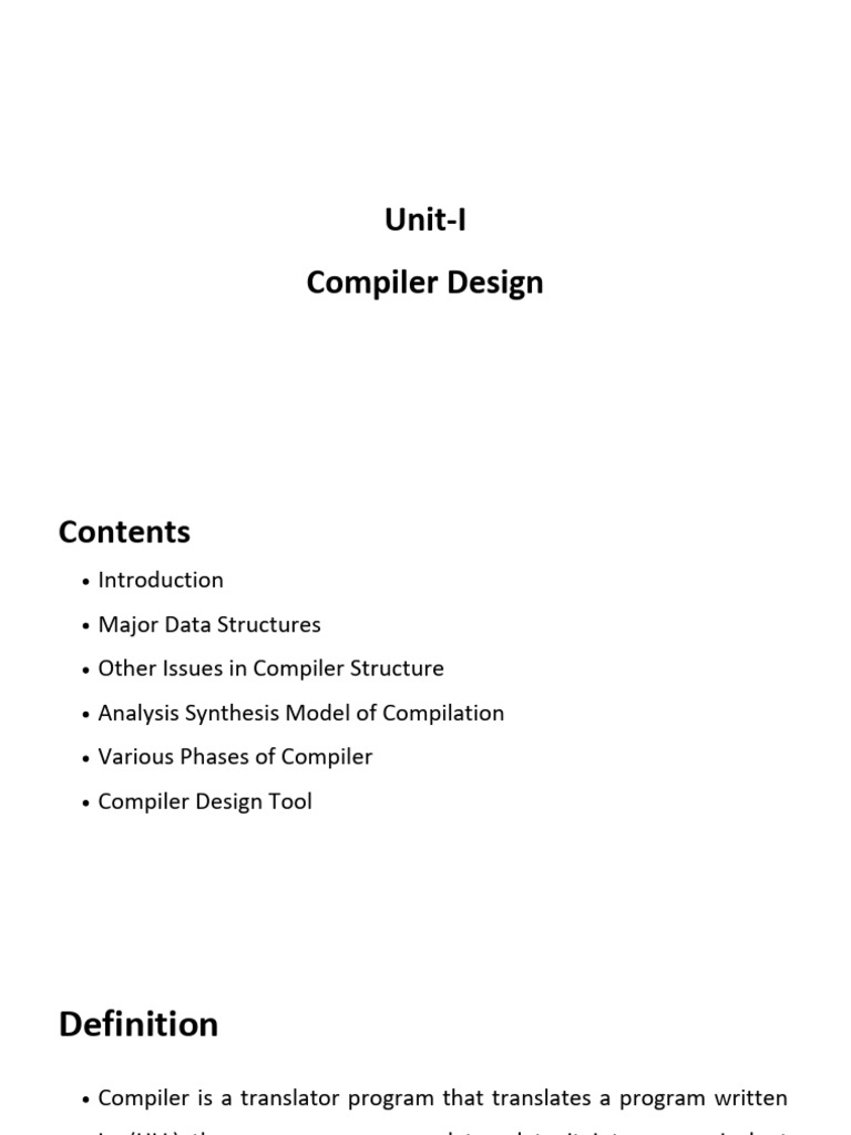 Compiler Design Fundamentals and Tools | PDF | Parsing | Compiler