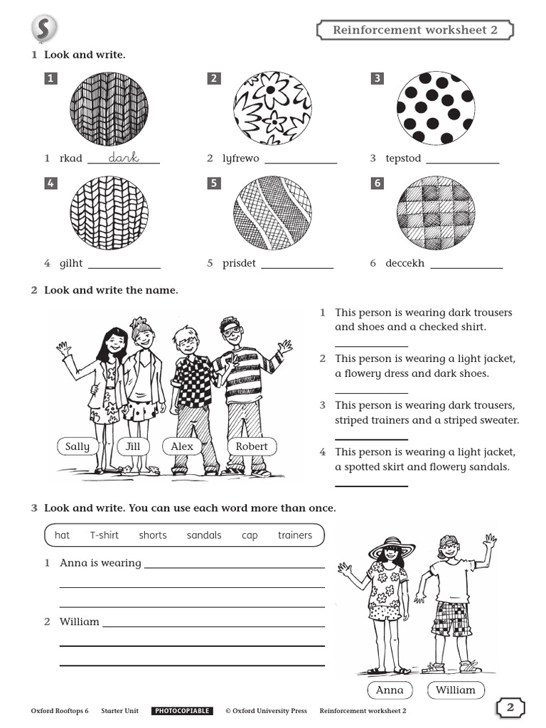 Oxford Rooftops 6: Reinforcement Worksheet | PDF