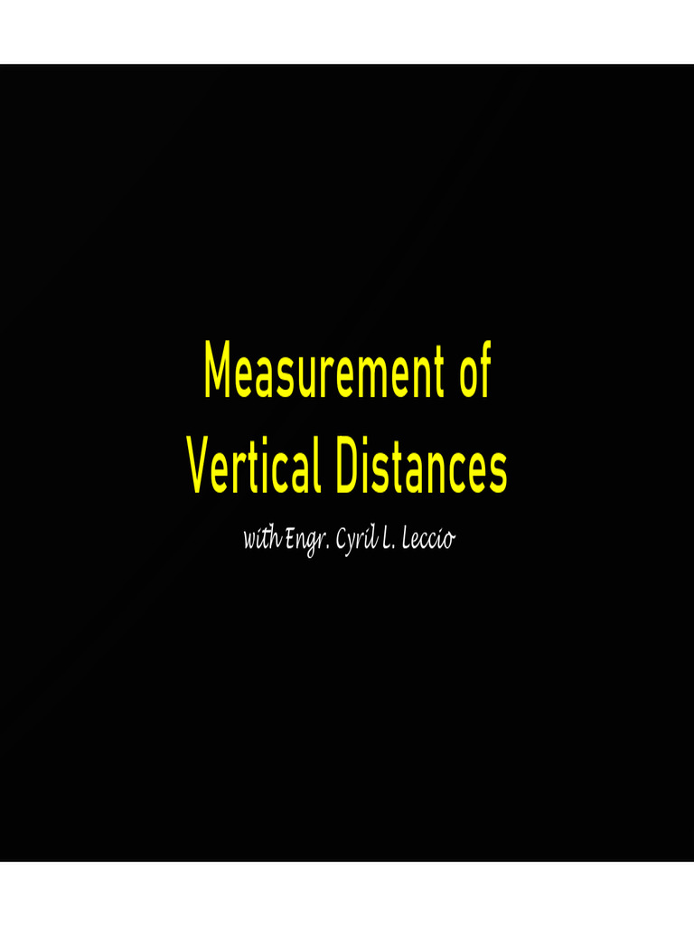 Vertical Distance Measurement Techniques | PDF