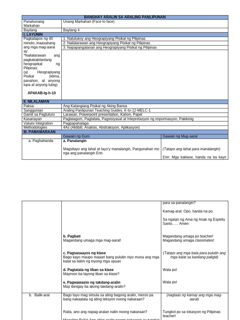 Lesson Plan Format | PDF