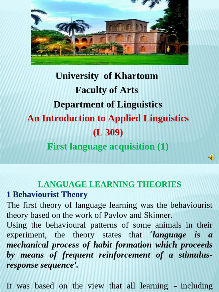 Language Learning Theories Overview | PDF | Language Acquisition ...