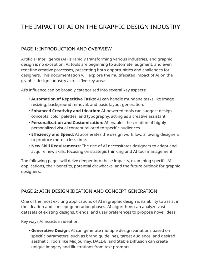 AI Impact On Graphic Design | PDF | Artificial Intelligence ...