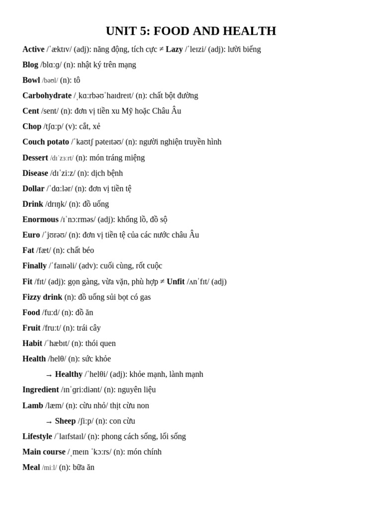 FP6 - Unit 5 | PDF