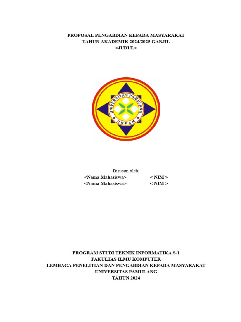 Proposal PKM Teknik Informatika 2024 | PDF
