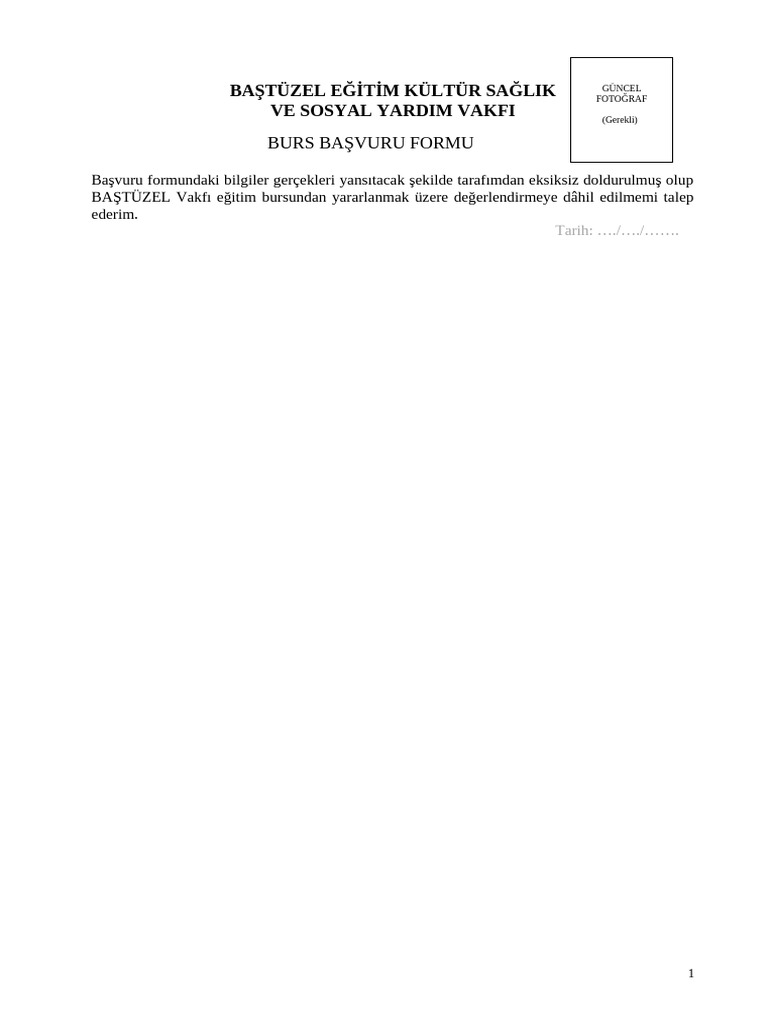 25 Burs Formu | PDF
