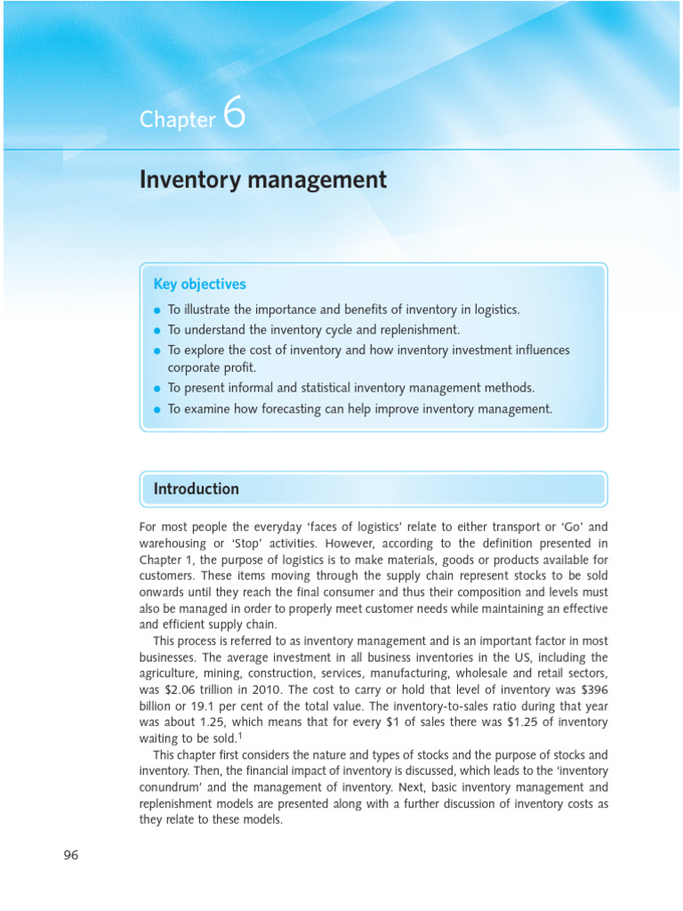 54 Inventory Management in Logistics Management | PDF | Inventory ...