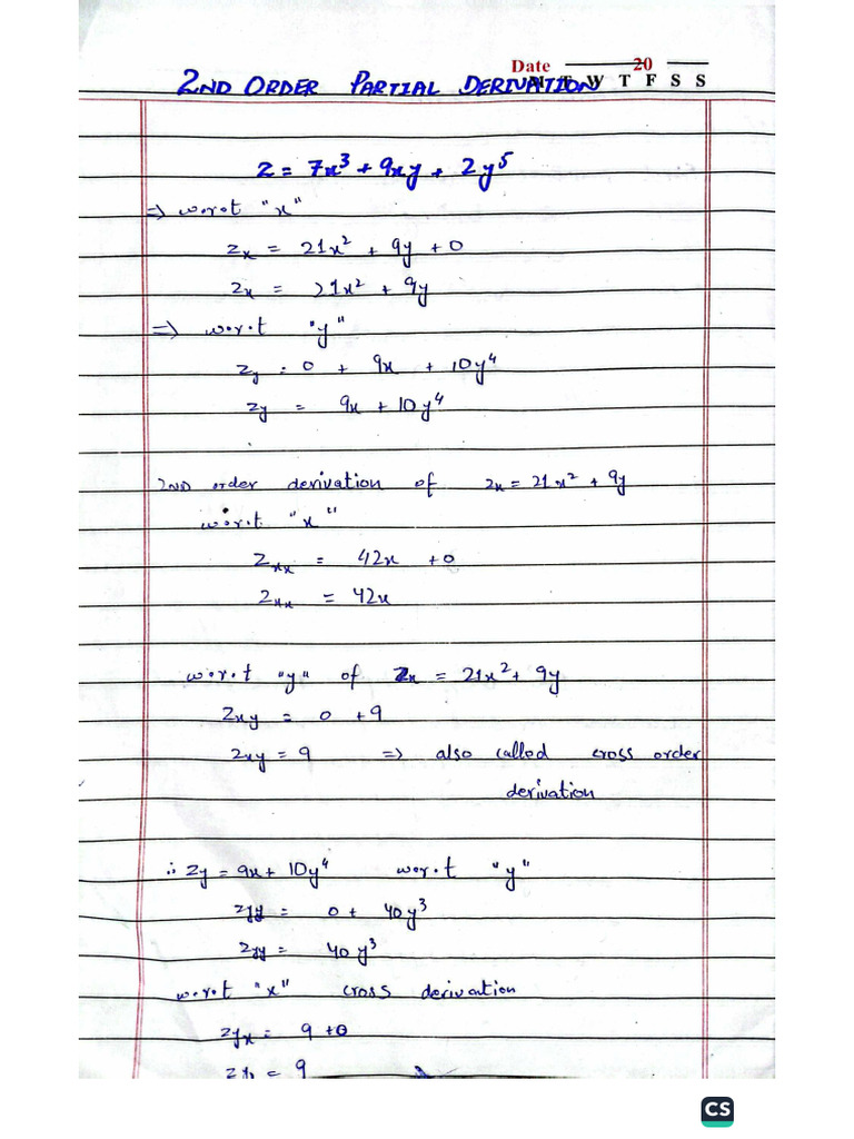 2nd Order Partial Diffrentiation | PDF