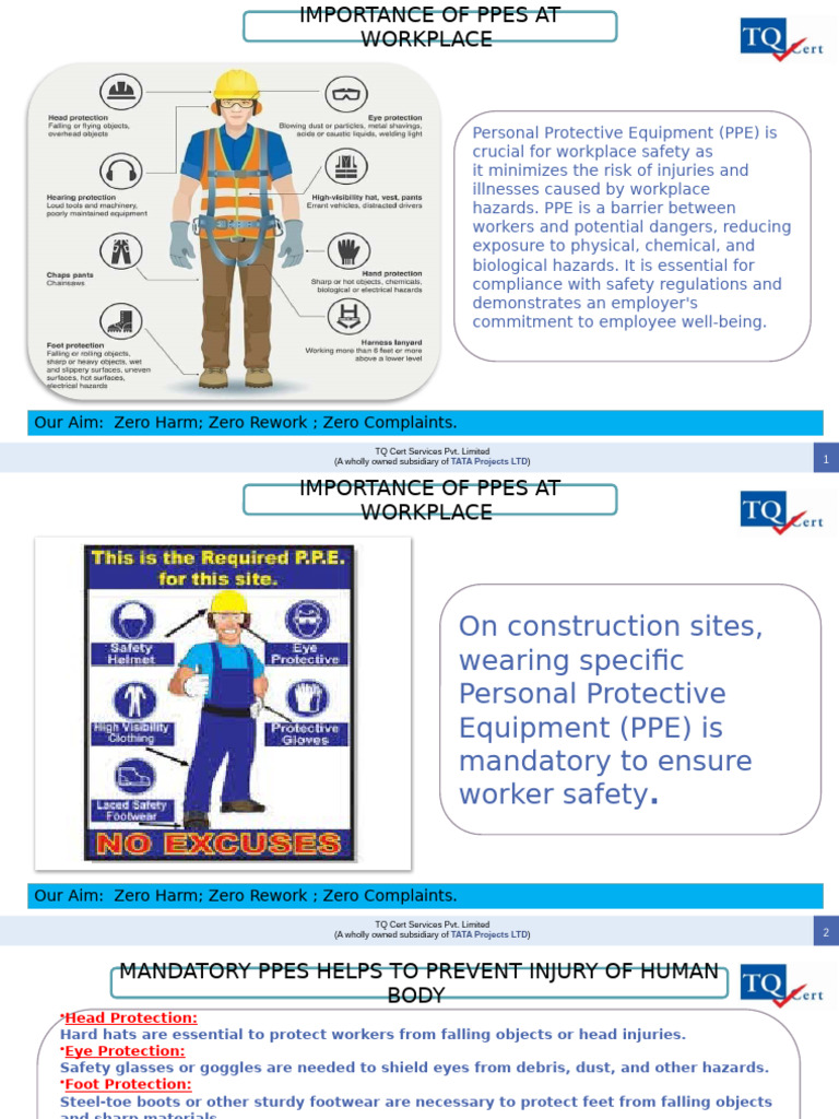 Importance of PPE for Workplace Safety | PDF | Personal Protective ...