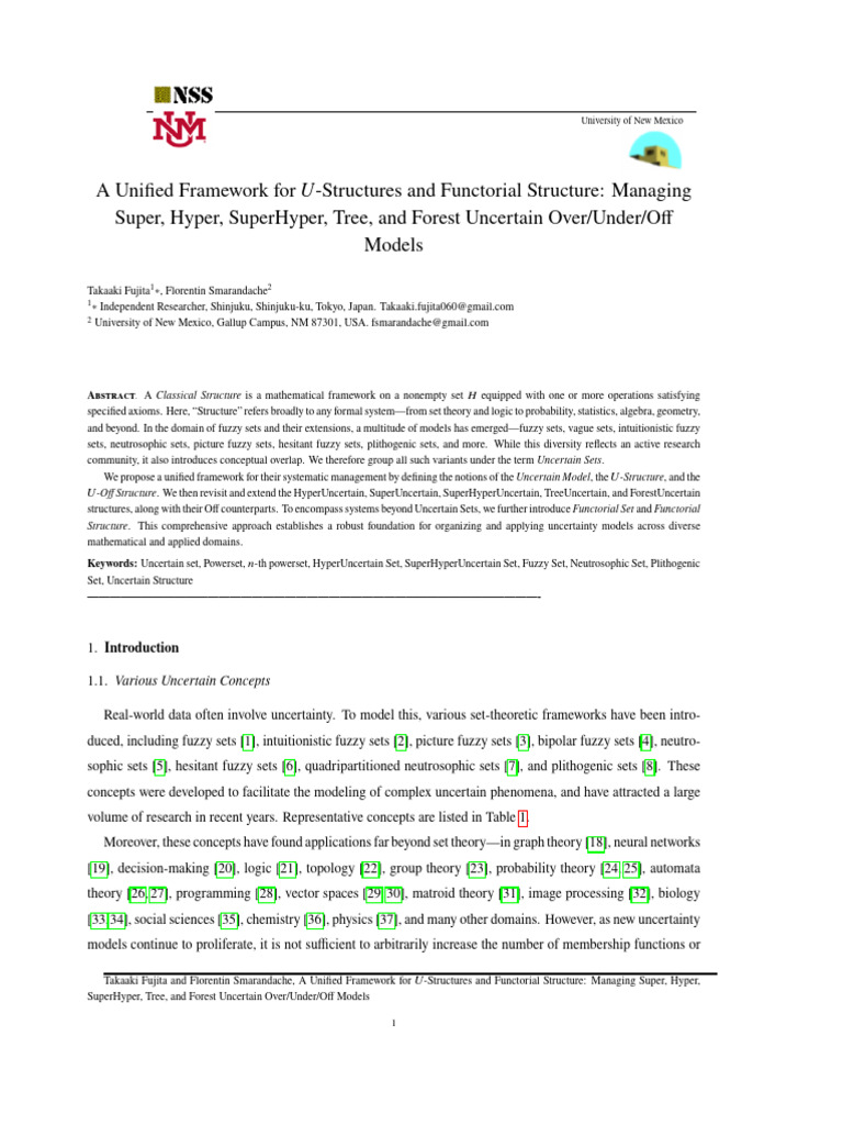 Unified Framework for Uncertain Models | PDF | Set (Mathematics ...