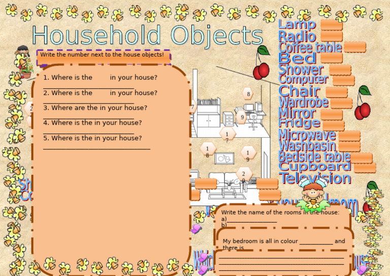 House Objects and Room Names Activity | PDF | Chess Theory | Chess