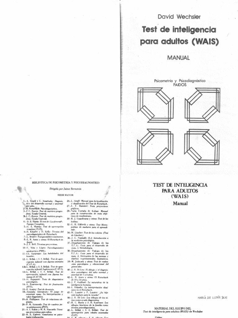Test Inteligencia Para Adultos | PDF