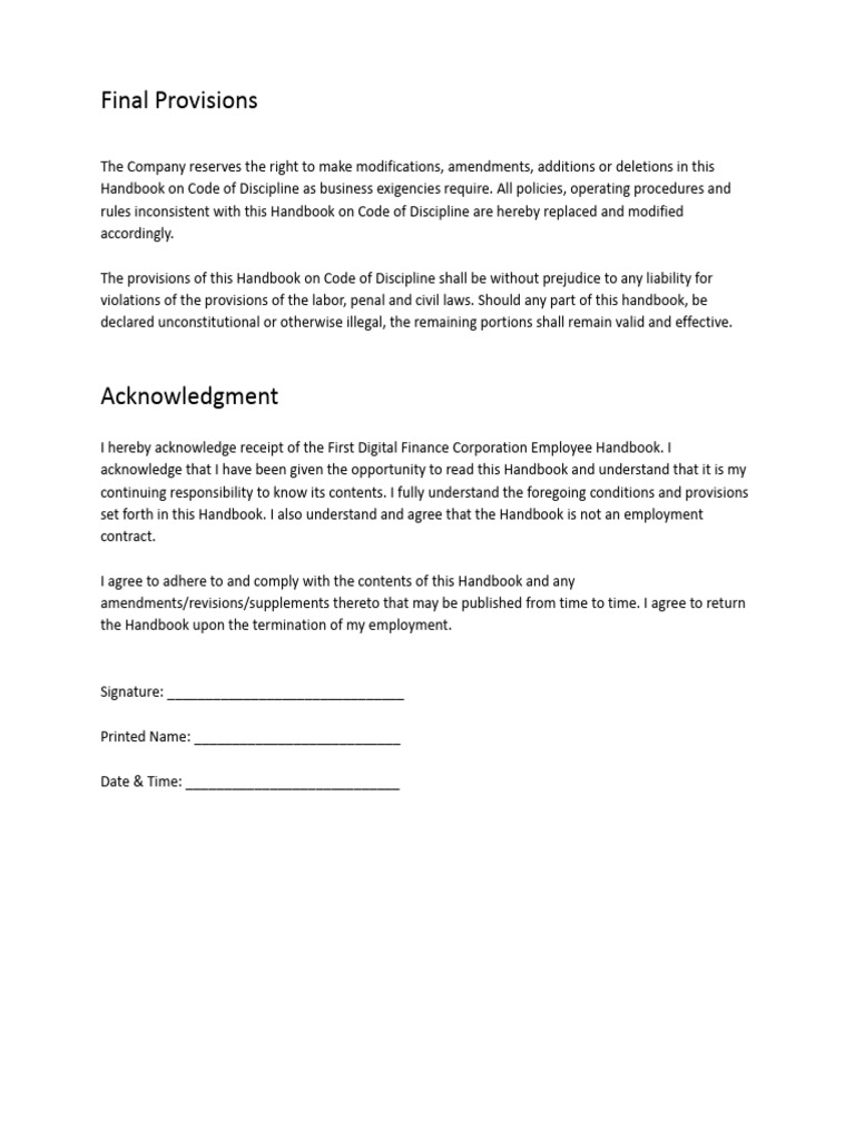 Acknowledgement Form HRD 040541 | PDF