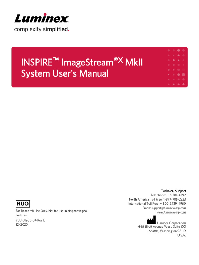 Amnis Imagestream Manual | PDF | Flow Cytometry | Camera