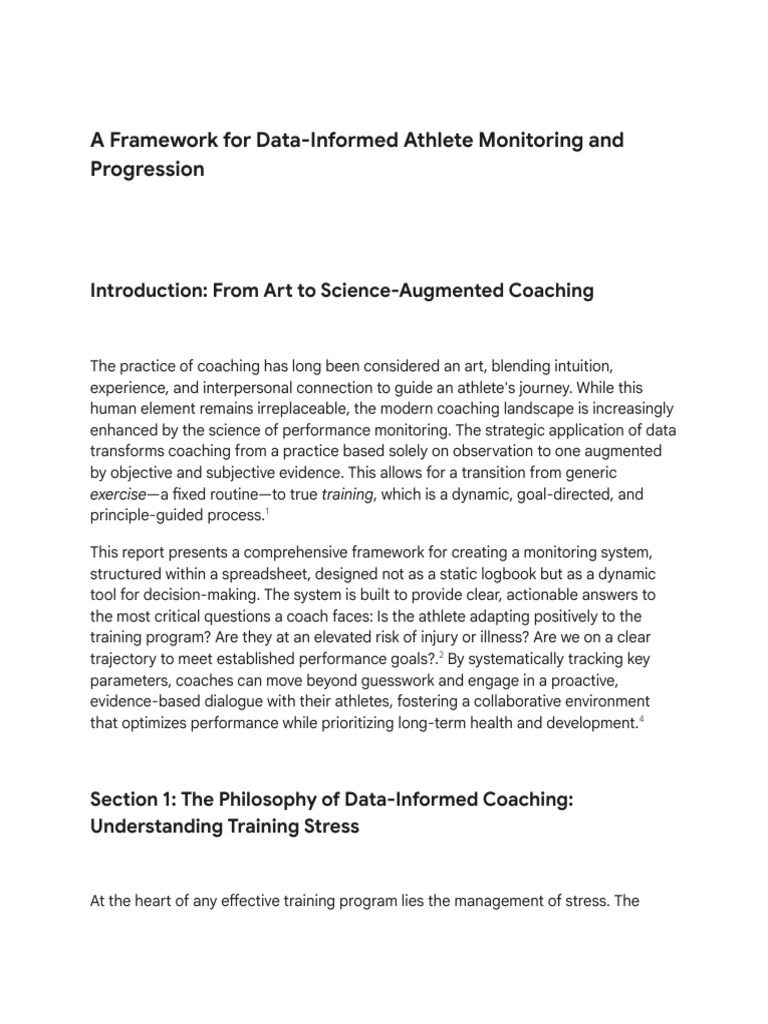 Athlete Training Spreadsheet Design | PDF | Strength Training