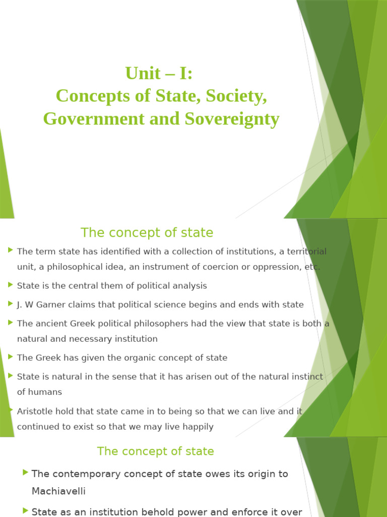 Understanding State, Society, and Sovereignty | PDF | State (Polity ...