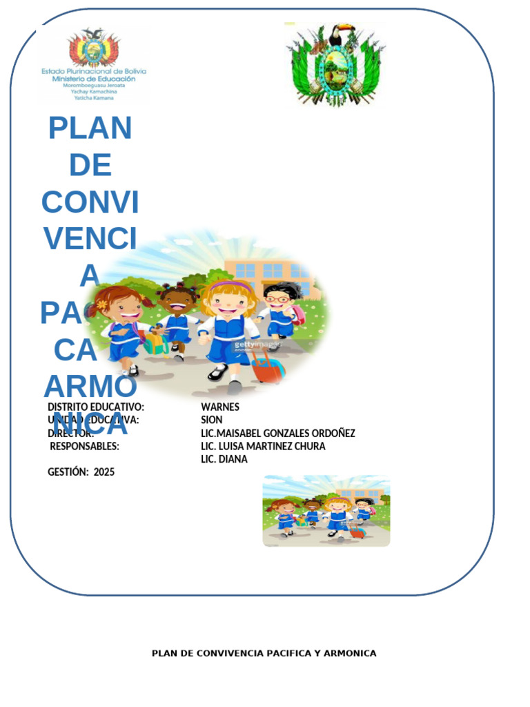 Plan de Convivencia Escolar 2025 | PDF | Violencia | Derechos humanos