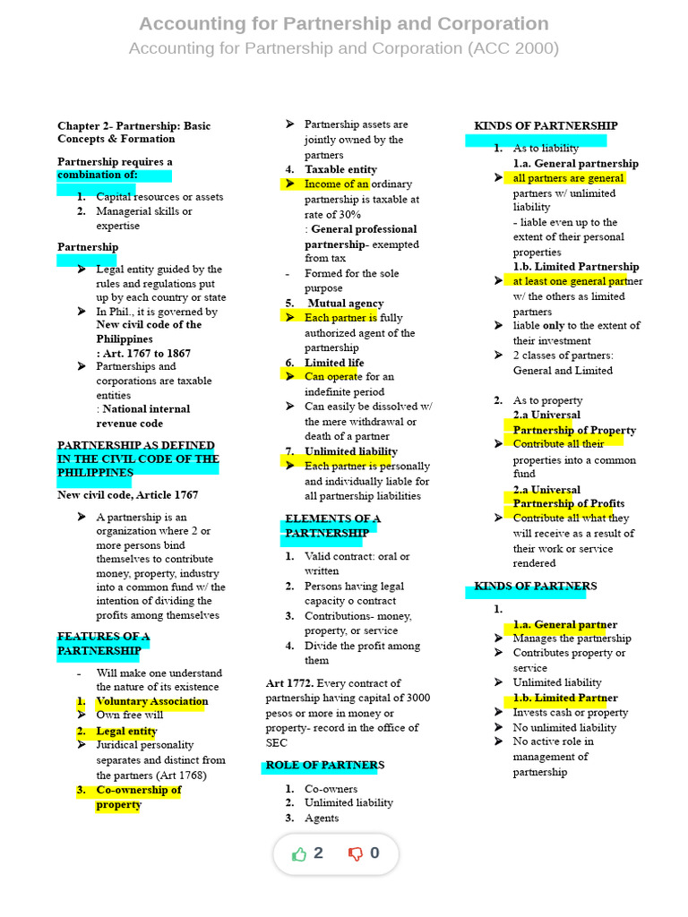 Partnership Accounting Basics Explained | PDF | Partnership | Expense