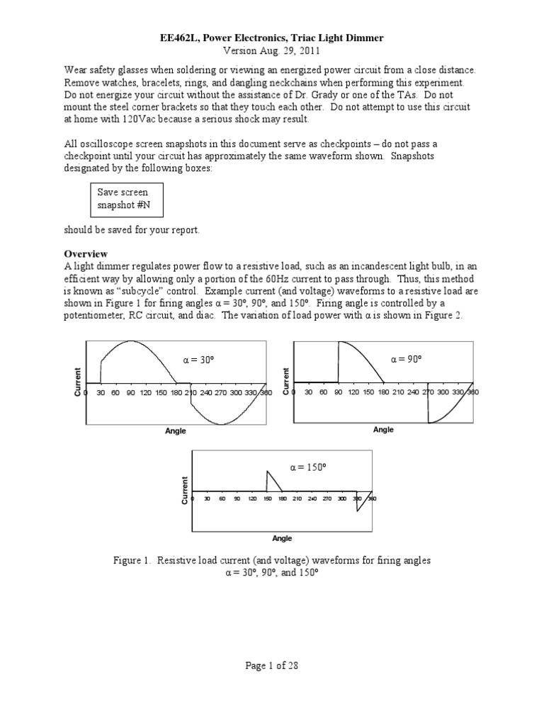 02 Triac Light Dimmer PDF Sine Trigonometric Functions