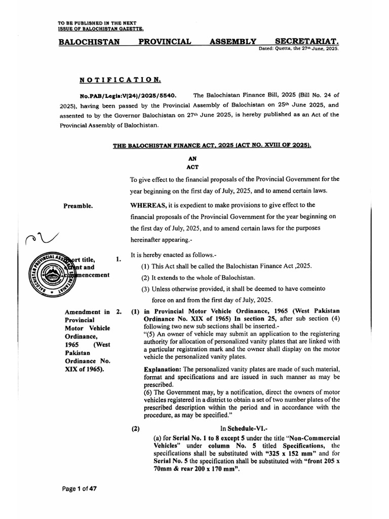 Finance Act 2025 | PDF