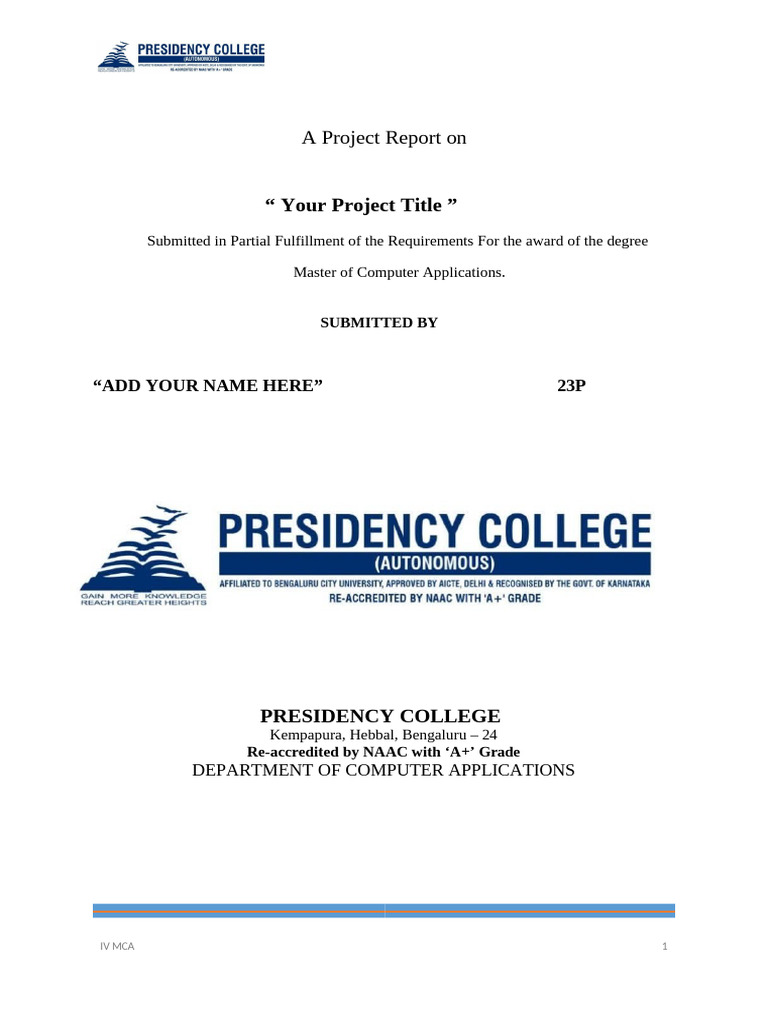 Major Project Final Report - Format2023-25 - Batch | PDF | System ...
