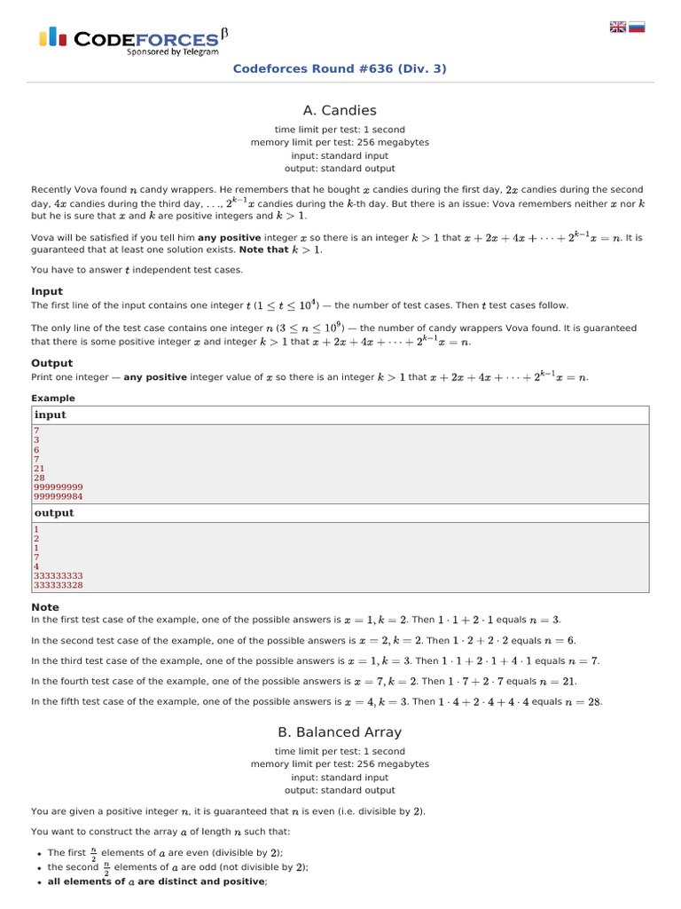 Balanced Array and Permutation Solutions | PDF | Permutation | Vertex ...