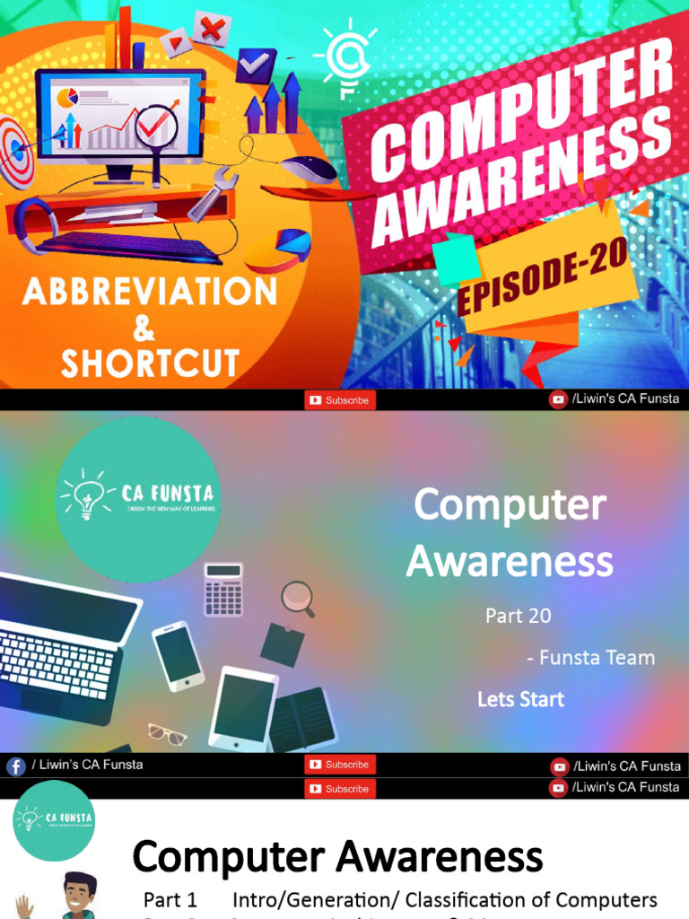 Computer Awareness: Key Concepts & Shortcuts | PDF | Microsoft Word ...