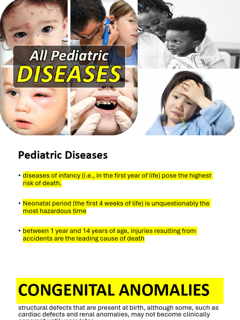 Overview of Pediatric Diseases and Conditions | PDF | Preterm Birth ...