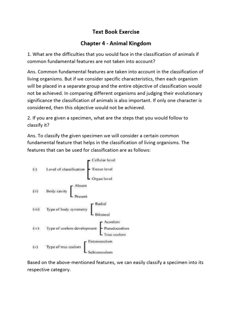 Animal Classification and Features Explained | PDF | Vertebrates | Zoology