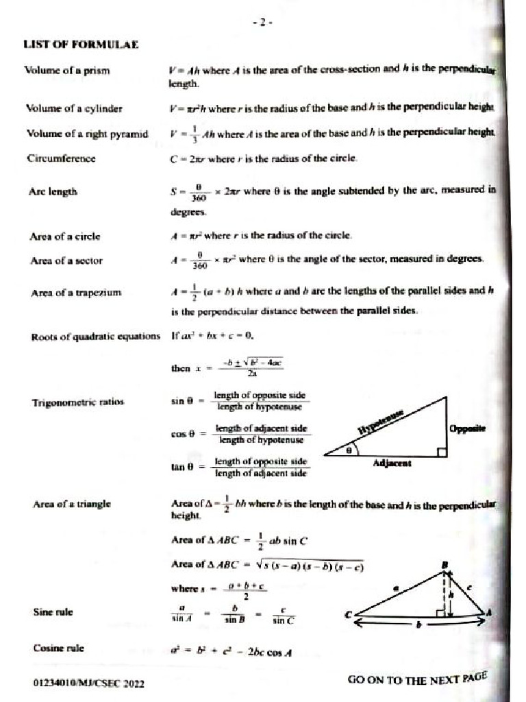 CSEC Math June 2022 P1 StudySmartTT | PDF