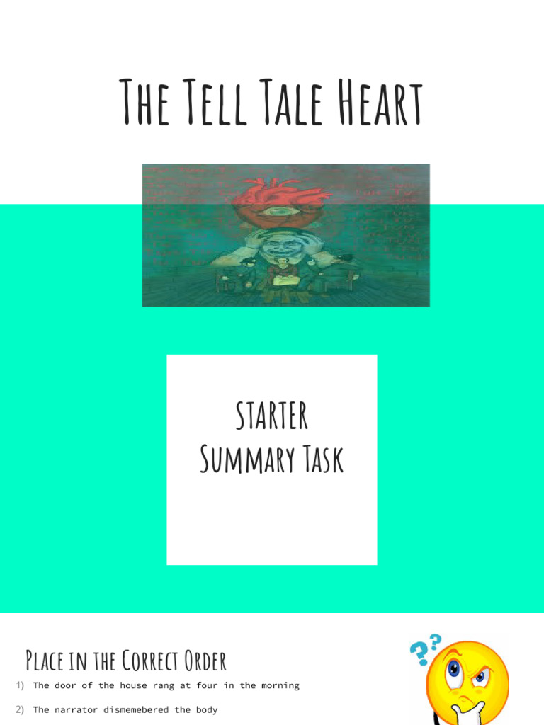 Tell-Tale Heart Summary and Analysis | PDF