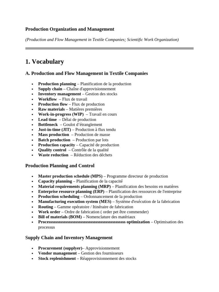 Textile Production Management Essentials | PDF | Lean Manufacturing ...