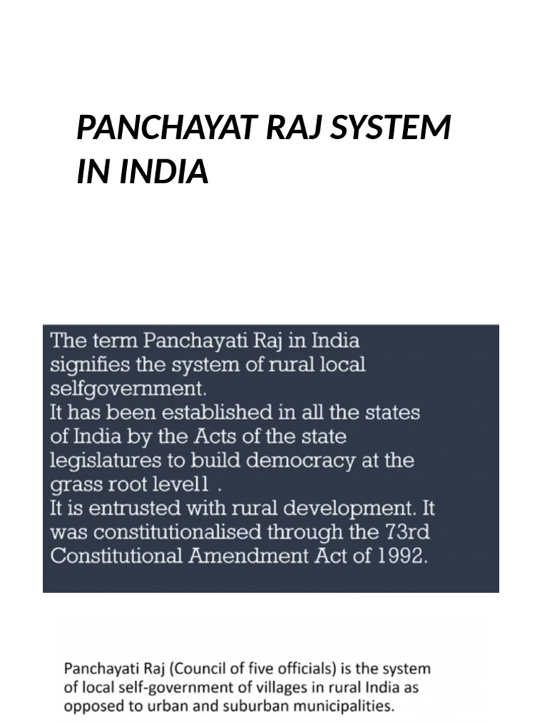683d7161955d5 - Panchayat Raj System | PDF
