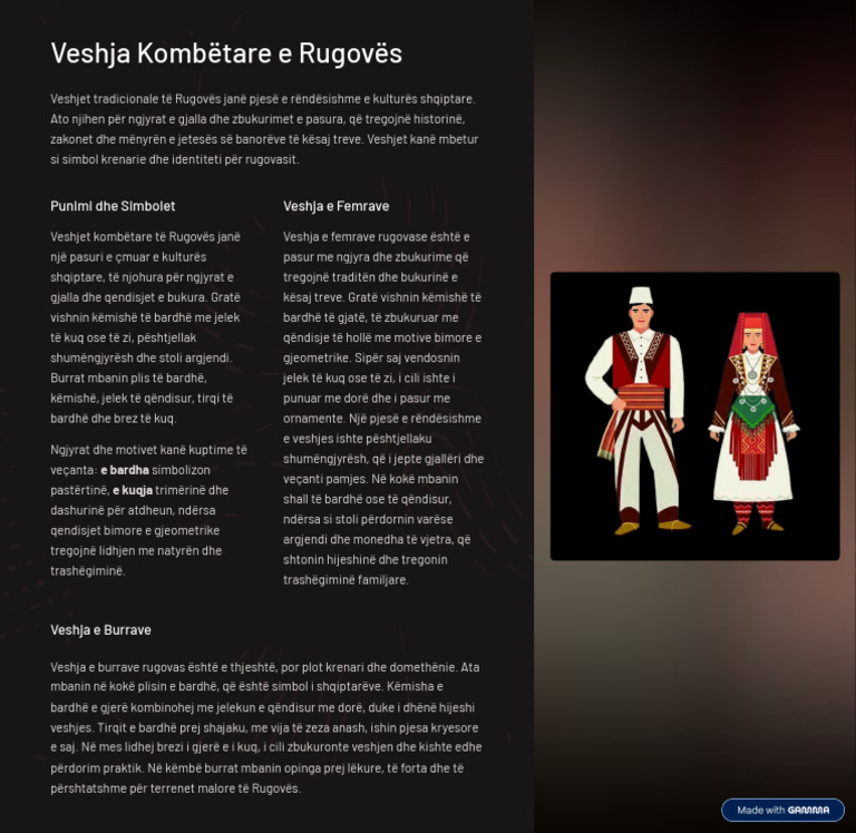 Veshja Kombetare e Rugoves | PDF