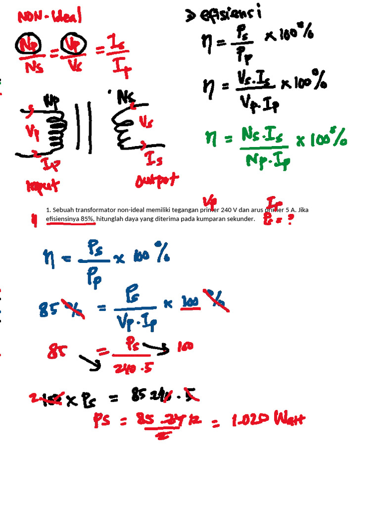 Rumus dan Perhitungan Transformator | PDF