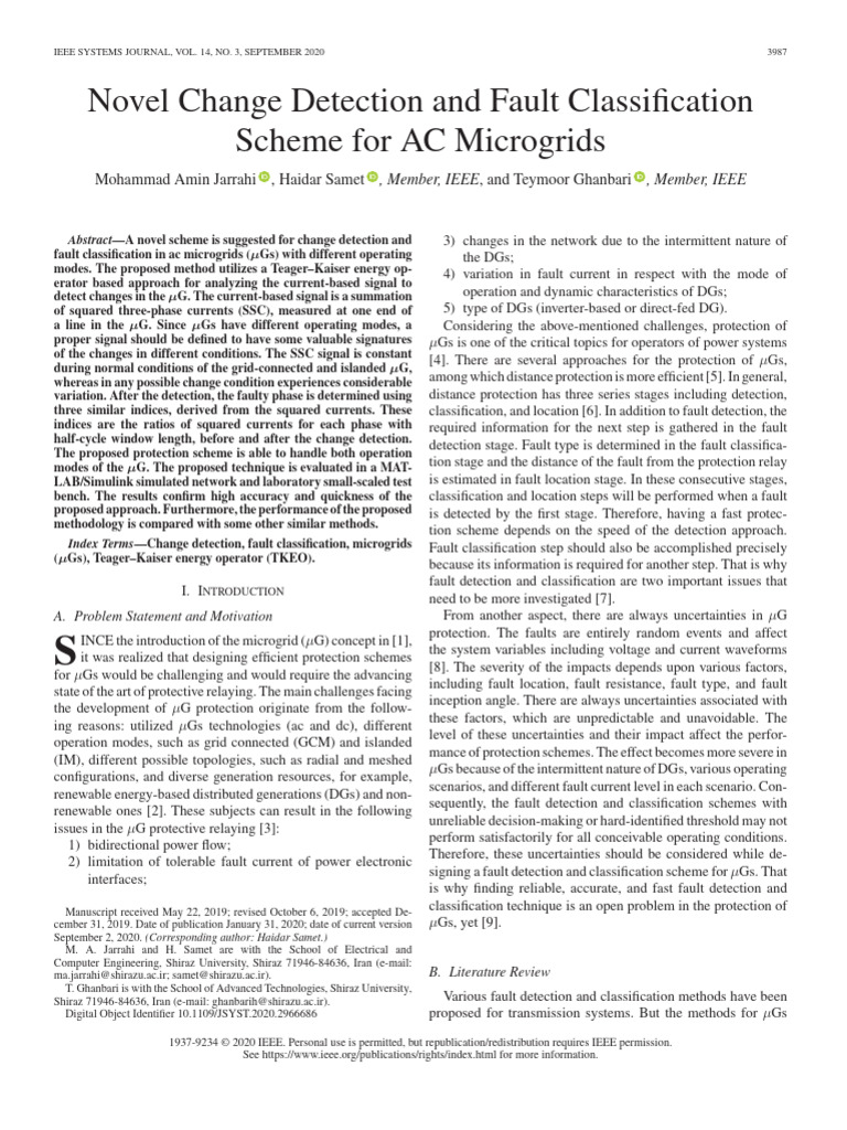 Change Detection in AC Microgrids | PDF | Signal To Noise Ratio ...