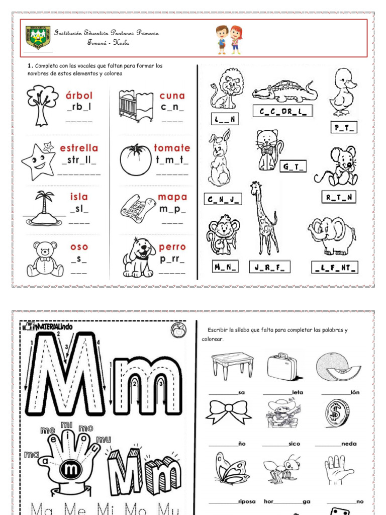 Actividades de Lengua para Primer Grado | PDF