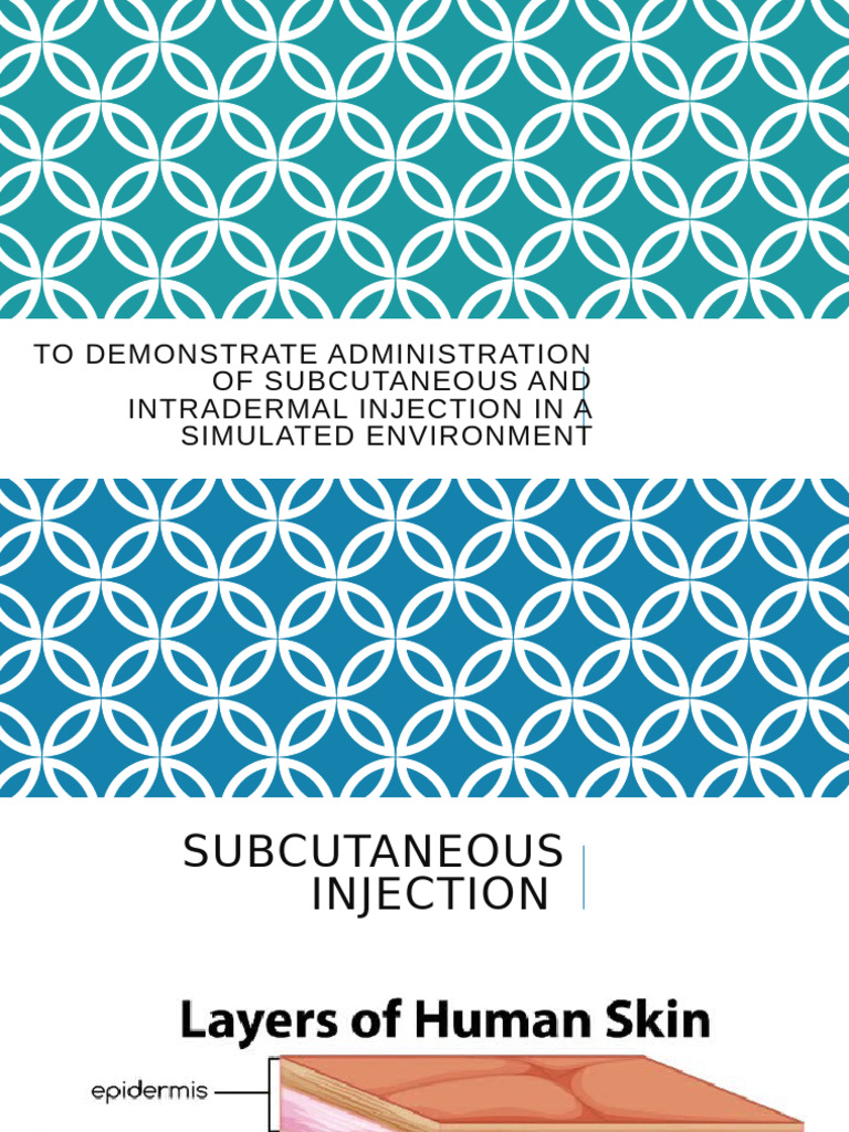 Intradermal Injection Techniques and Bleb Formation | PDF | Injection ...